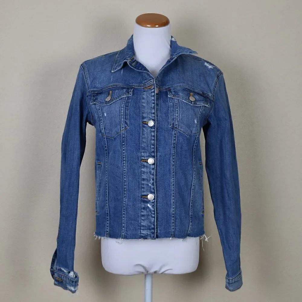 Joe's Jeans Distressed Denim Trucker Jacket
